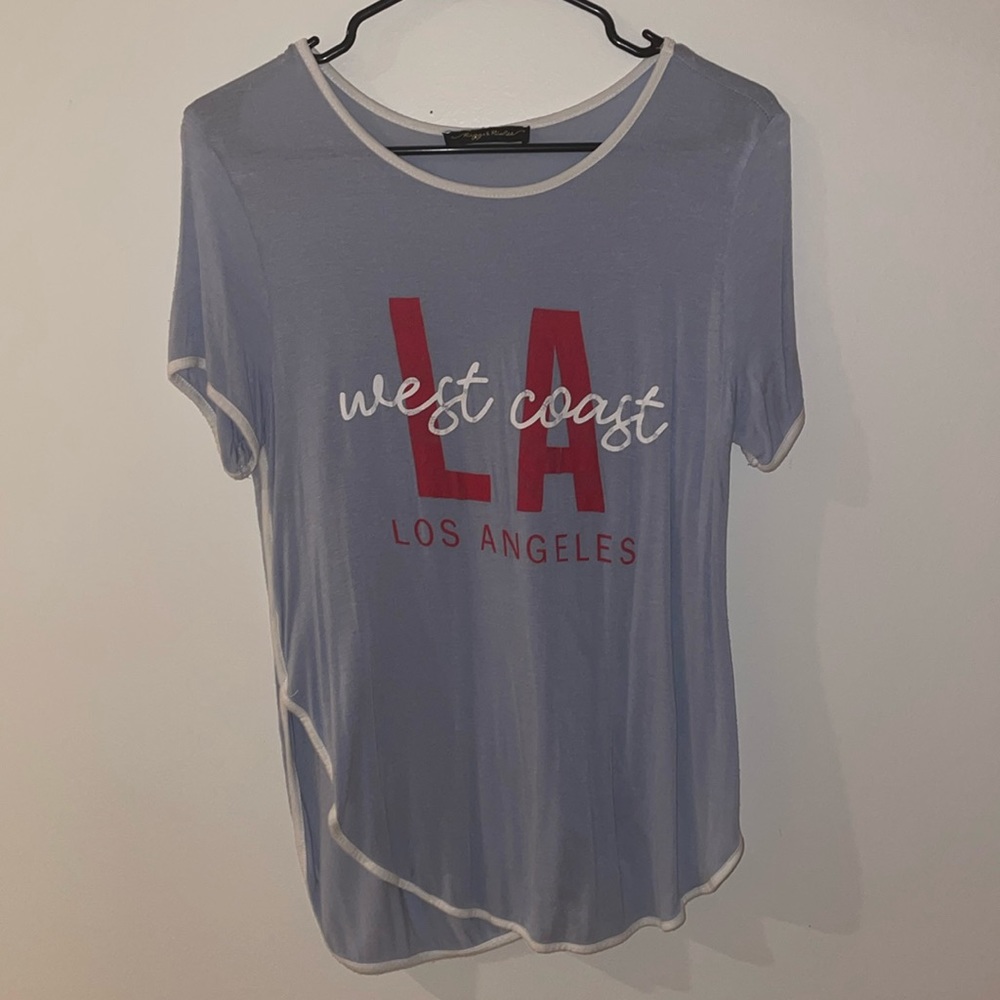 Light blue with white piping T-shirt - Add on ONLY